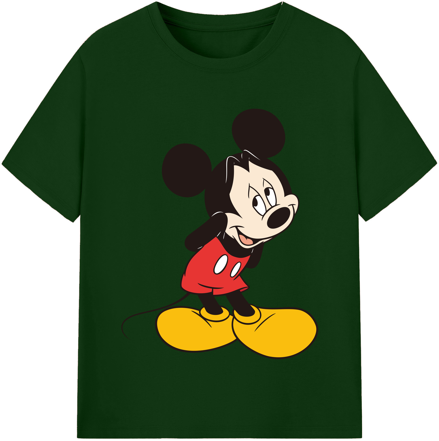 （画像用） ミッキーマウス Mickey Mouse 綿100％半袖Tシャツ（フロントプリント）